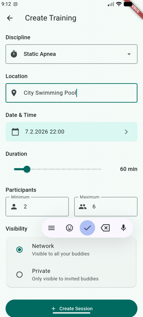 Gruppentraining anlegen